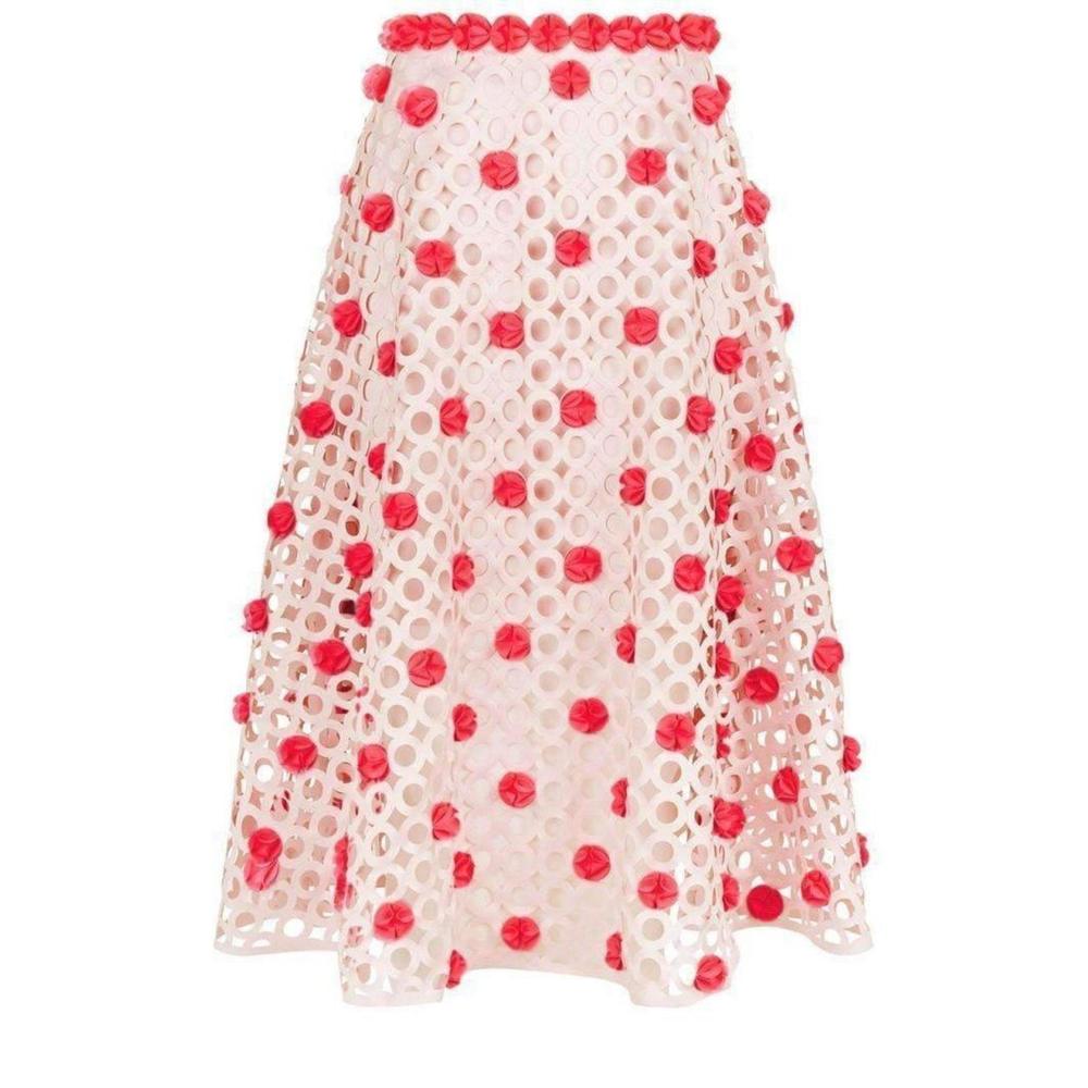 Paskal - Blush Pink Laser-Cut Skirt - S